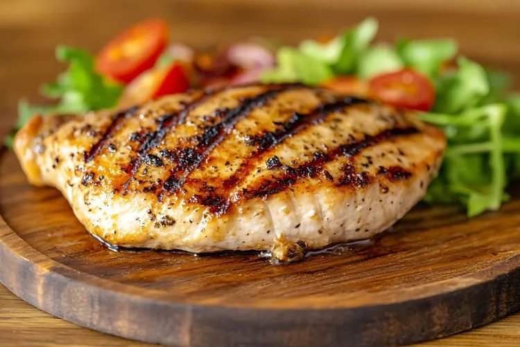 Grilled lemon chicken with soy sauce and ginger