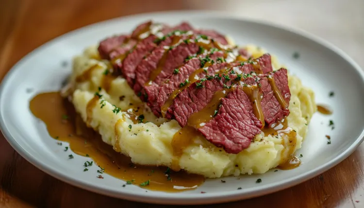 Fillet steak with lemon-thyme butter and olive oil mash