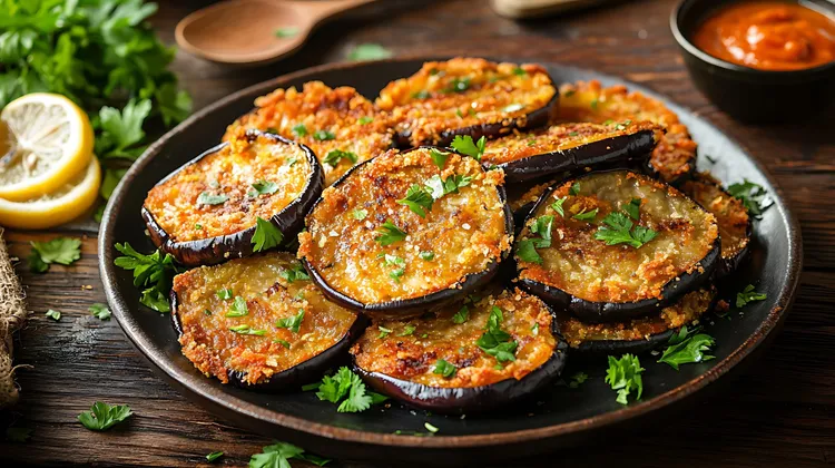 Fried eggplant