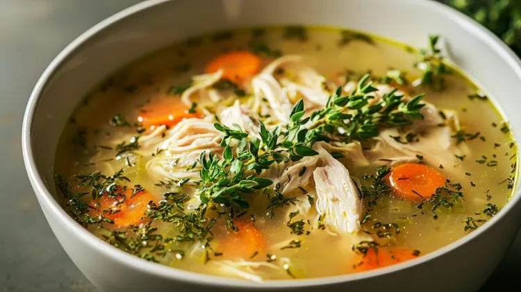 Hearty french chicken soup