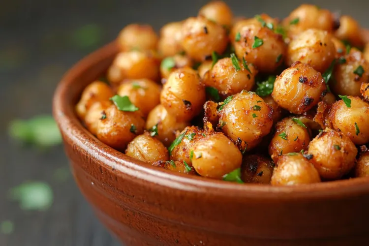 Indian-style roasted chickpeas