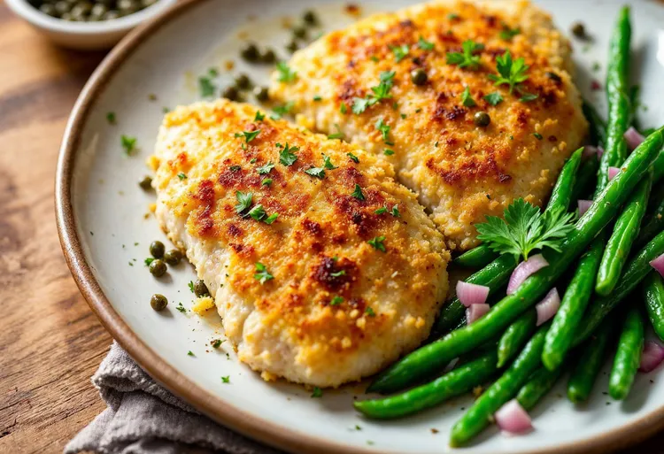 Parmesan and dijon-crusted chicken