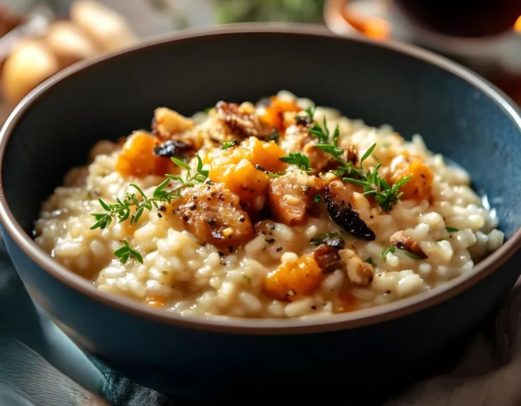 Pearl barley and pumpkin risotto