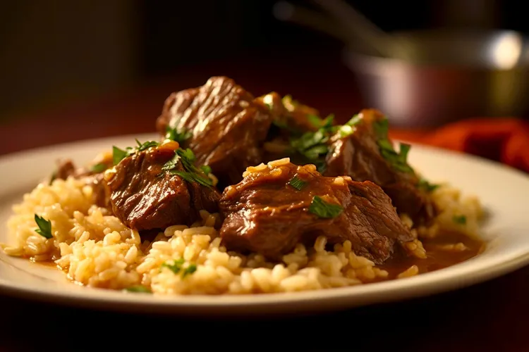 Portuguese beef with rice