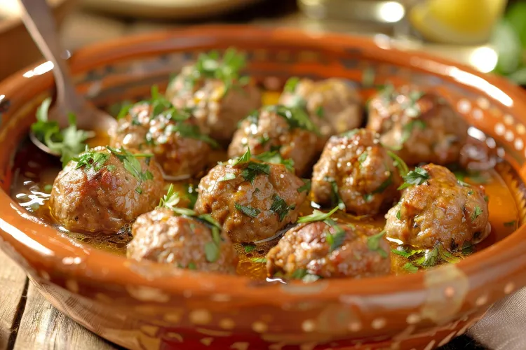 Quick kofta and lemon tagine