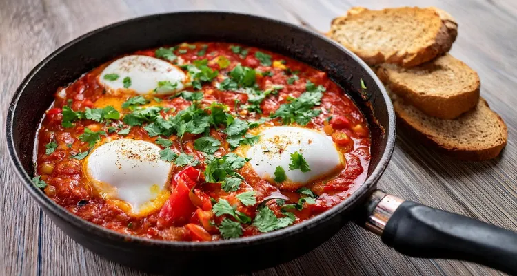 Ratatouille with poached egg