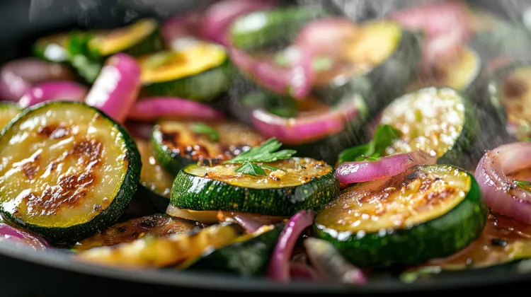 Roast zucchini salad