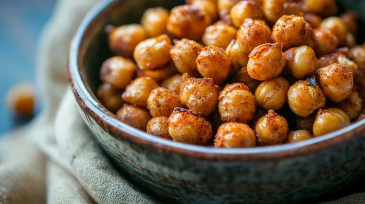 Smoky roasted garlic chickpeas