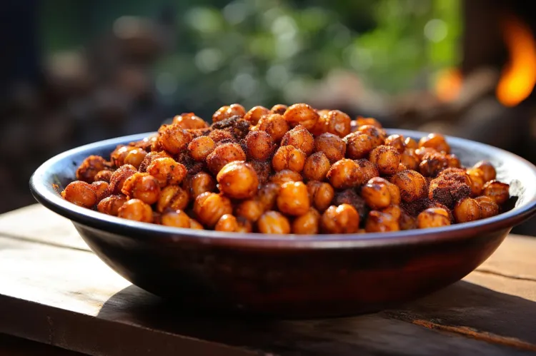 Roasted paprika and garlic chickpeas