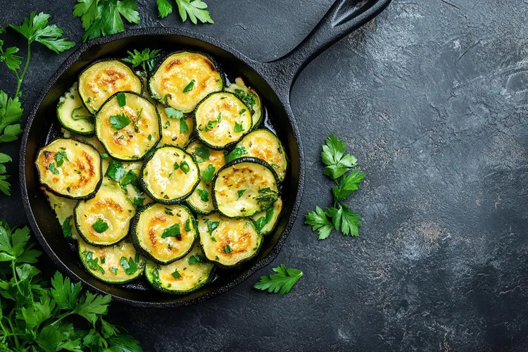 Zucchini with thyme and parsley