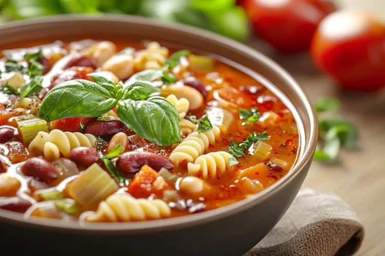Slow cooker minestrone soup