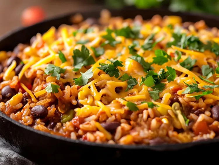 Mexican skillet rice casserole
