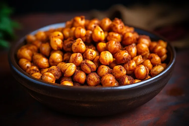Roasted chickpeas with cumin and chili powder
