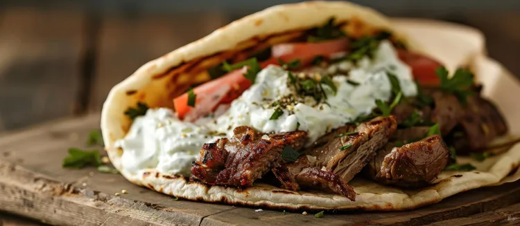 Steak pita sandwiches