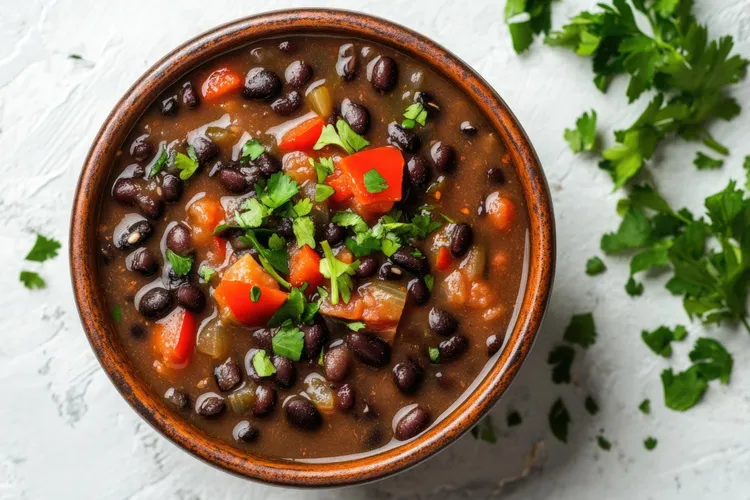 Tomato and black bean stew
