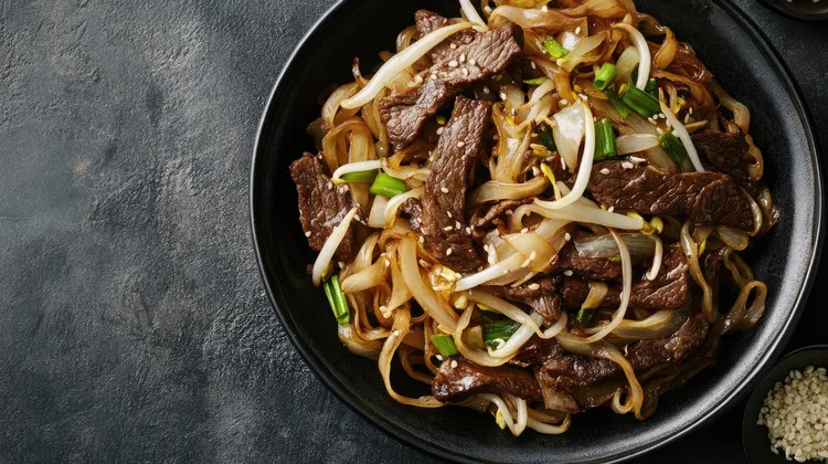 Teriyaki beef with soba noodles