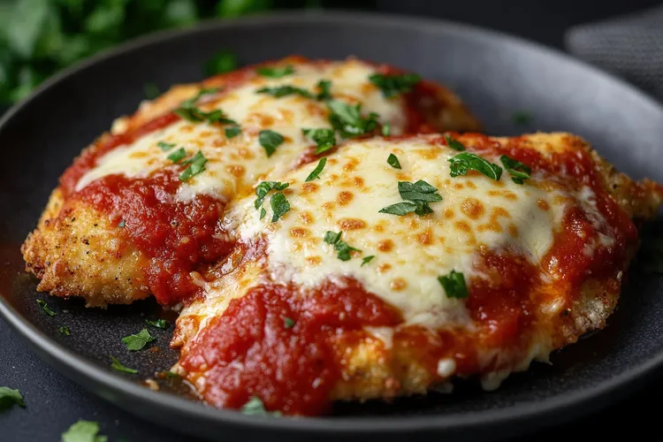 Baked tomato chicken parmesan