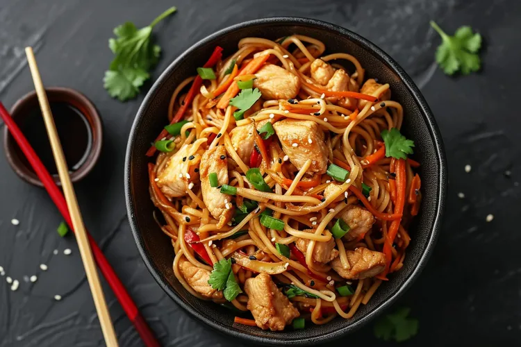 Vietnamese noodle & smoked chicken salad