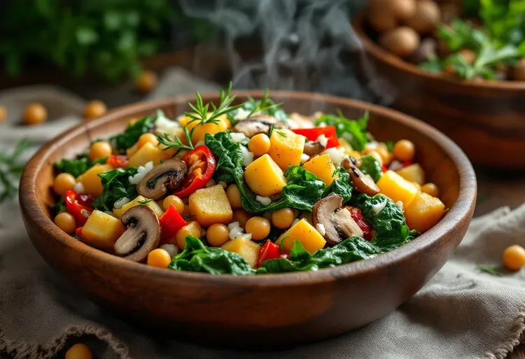 Warm potato salad