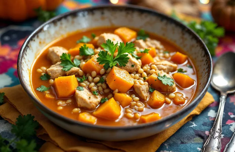 Yellow chicken & pumpkin curry