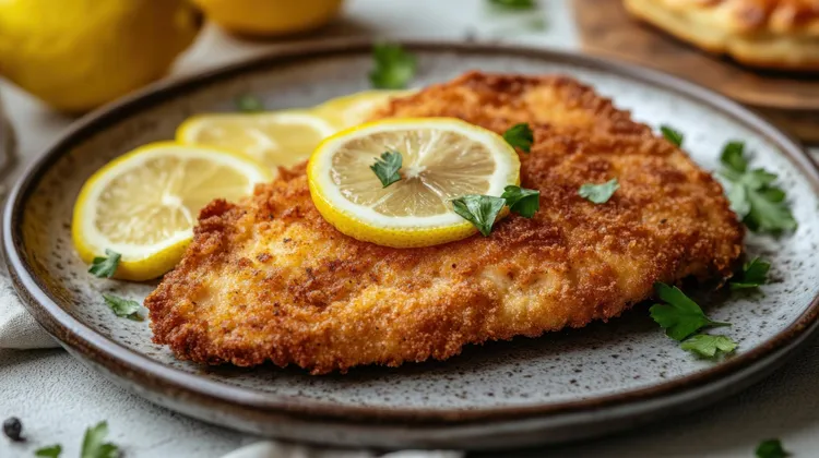 Zesty chicken schnitzel