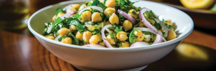 Lime and chickpea salad