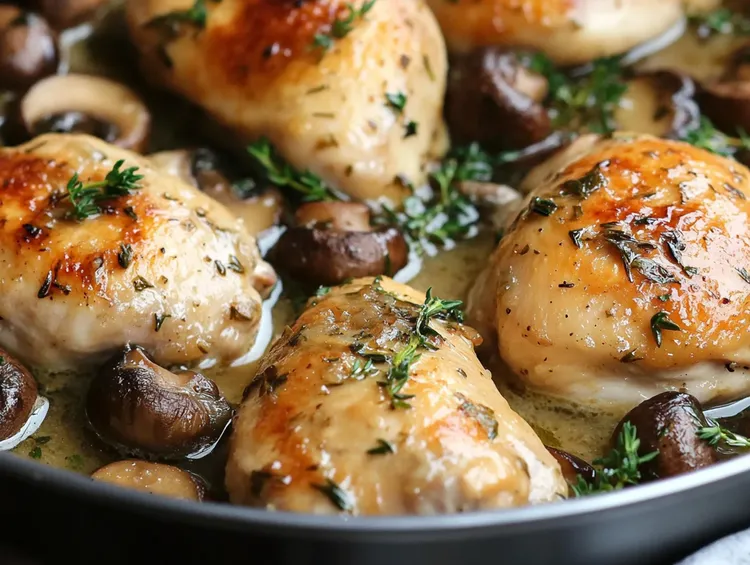 Balsamic chicken and mushrooms