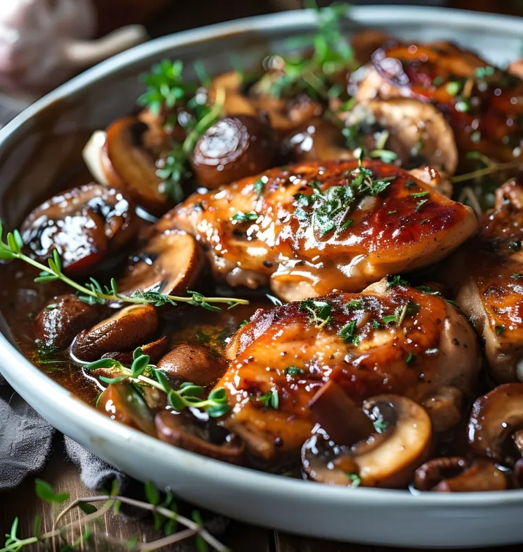Balsamic chicken and mushrooms