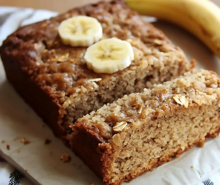Warm banana oat  cake