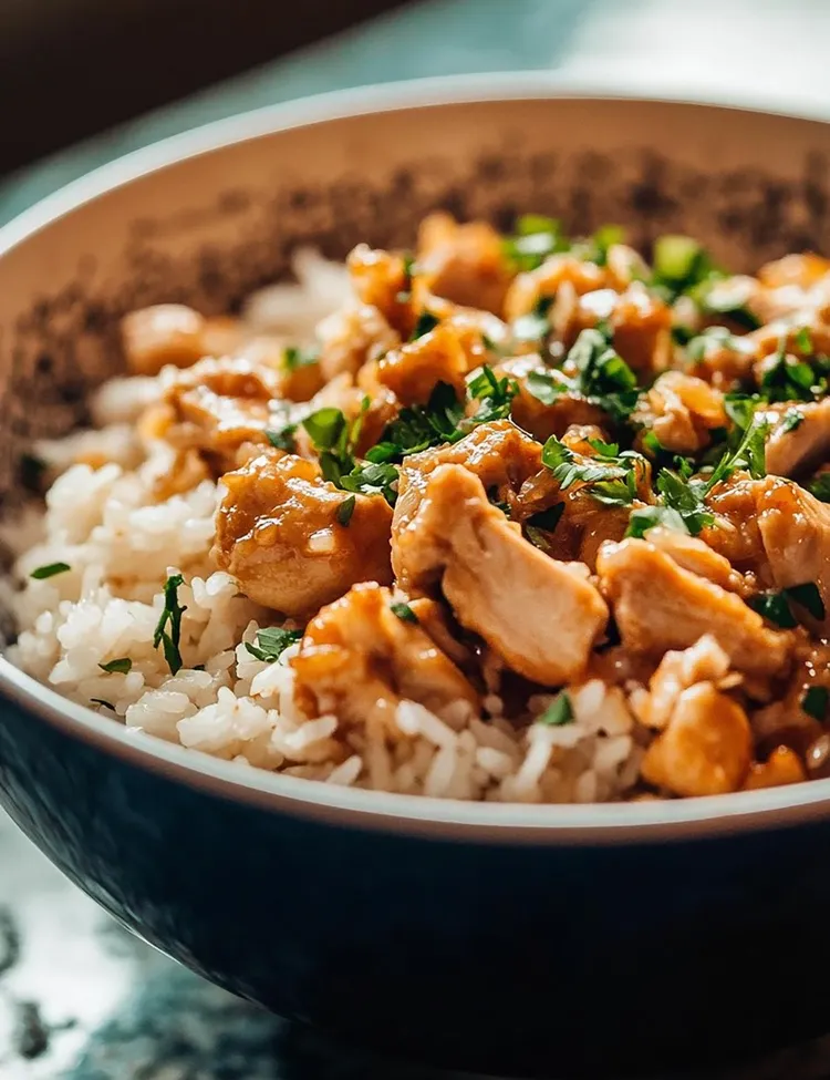 Coconut curry chicken with brown rice