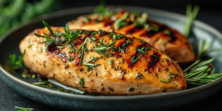 Rosemary and garlic broiled chicken breasts