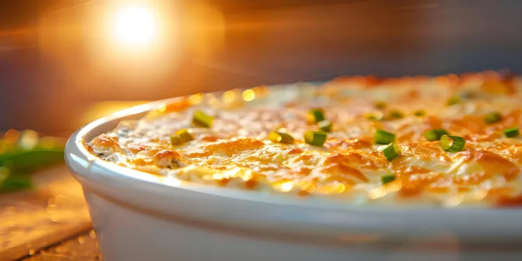 Cheesy peas and rice bake