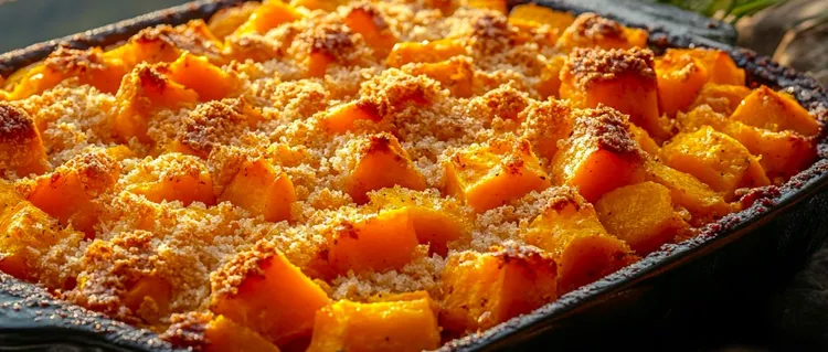 Cheesy pumpkin bake