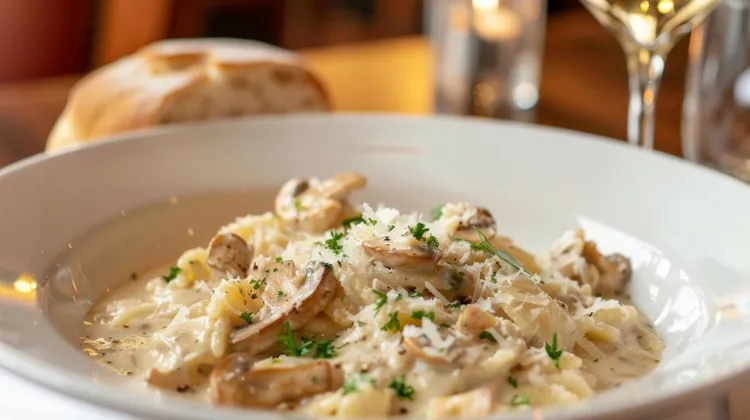 Chicken and mushroom risotto