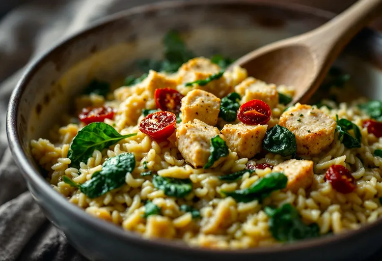 Chicken and sun-dried tomato risotto