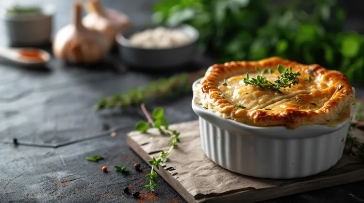 Chicken and thyme pies