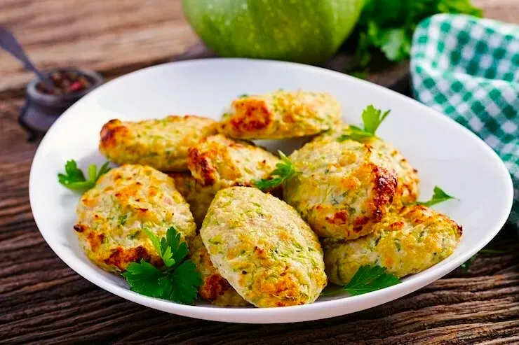 Chicken zucchini meatball poppers