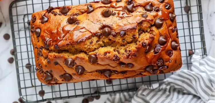 Choc chip pumpkin bread