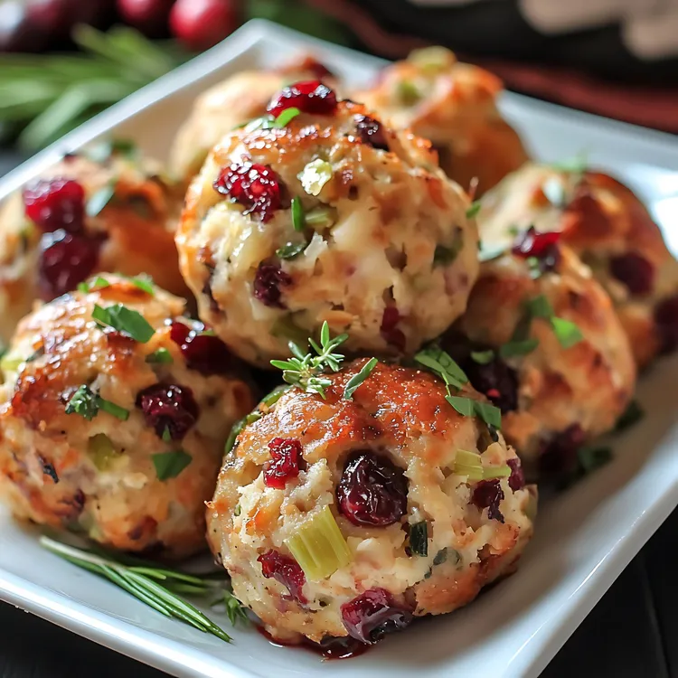 Cranberry stuffing balls