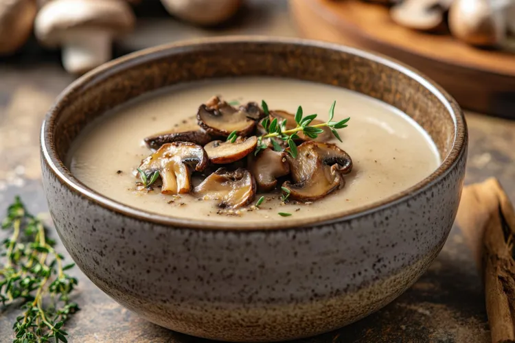 Creamy mushroom soup