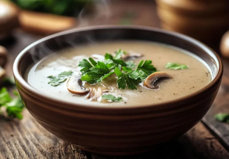 Creamy mushroom soup