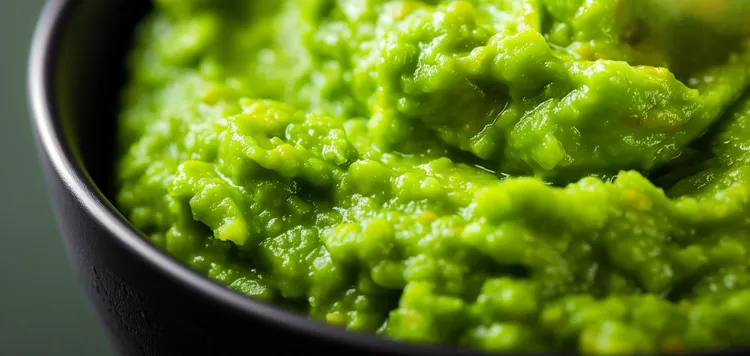 Creamy pea puree
