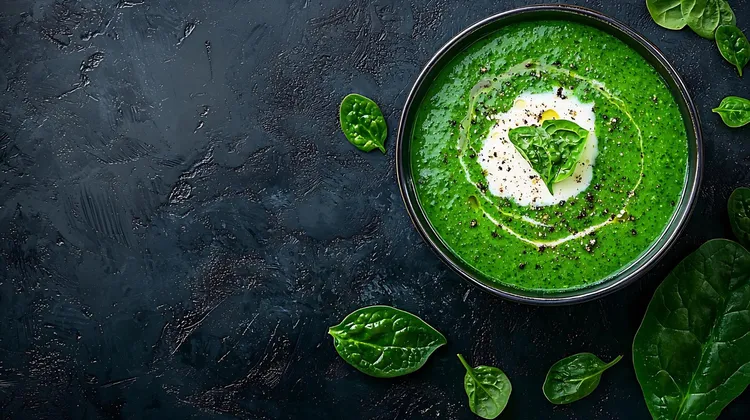 Creamy spinach soup