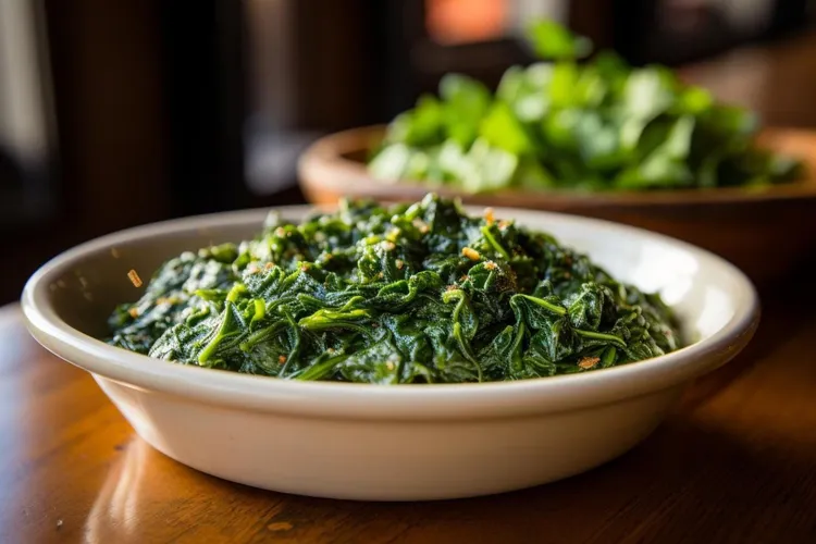 Cumin and garlic spinach