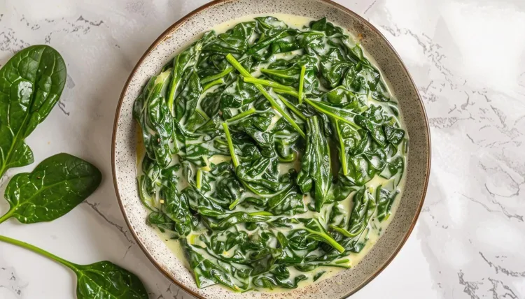 Garlic spinach saute with lemon butter