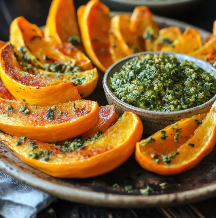 Gremolata pumpkin wedges