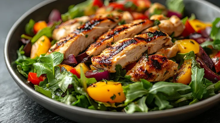 Grilled balsamic and soy chicken thigh