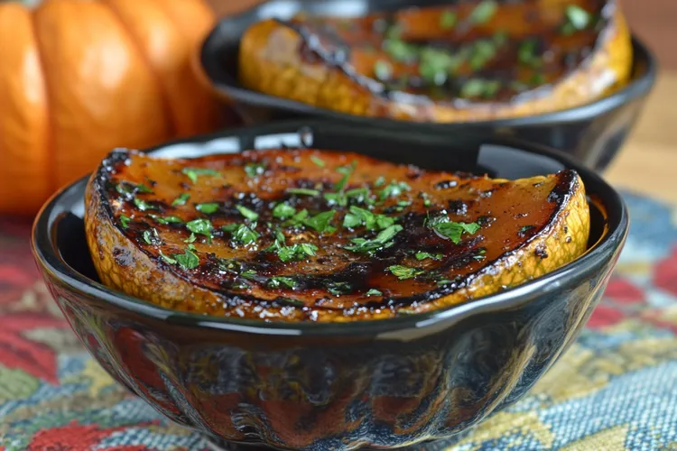 Grilled pumpkin with paprika