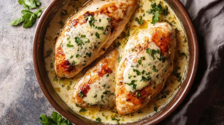 Herb-parmesan chicken breasts