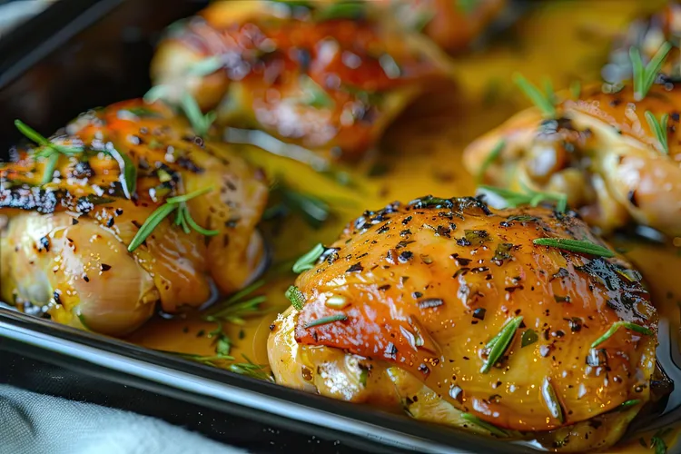 Honey mustard rosemary chicken thighs